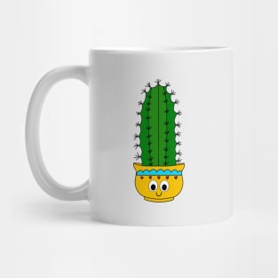 Cute Cactus Design #206: Spiky Cactus In Pretty Pot Mug